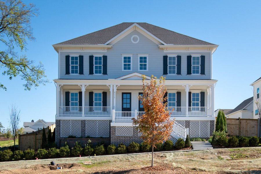 Front exterior of a new home in Southbrooke, Franklin, TN, highlighting curb appeal (Image 6).