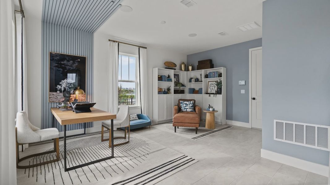 Representative furnished interior of a home built from the Lantana by DRB Homes in Parkview at Hamlin, Winter Garden (Image 6).