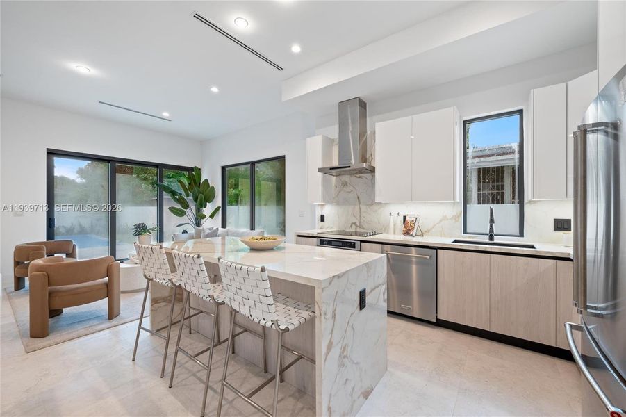 Furnished interior view inside a new home in , Miami (Image 10).