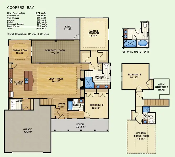 Cooper's Bay, Floor Plan