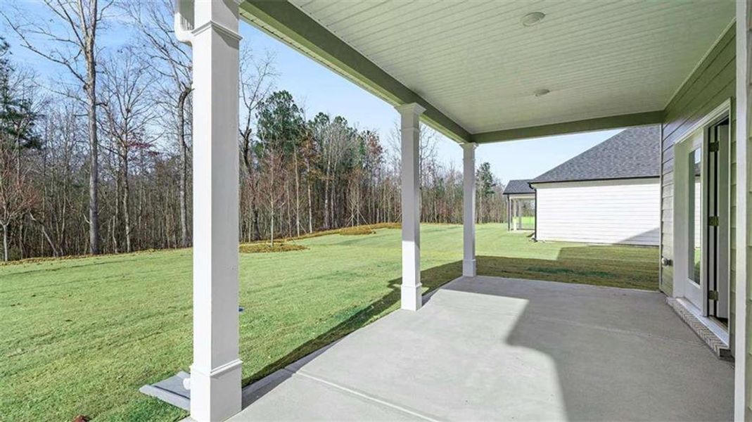 Exterior details and patio area of a home in Heritage Pointe, Senoia (Image 28).