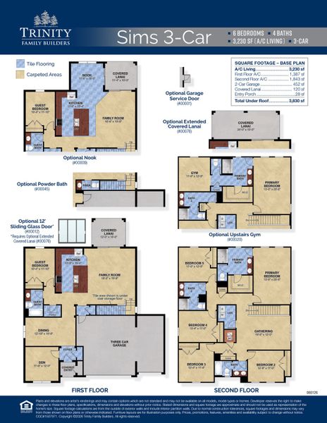 Sims 3-car floor plan