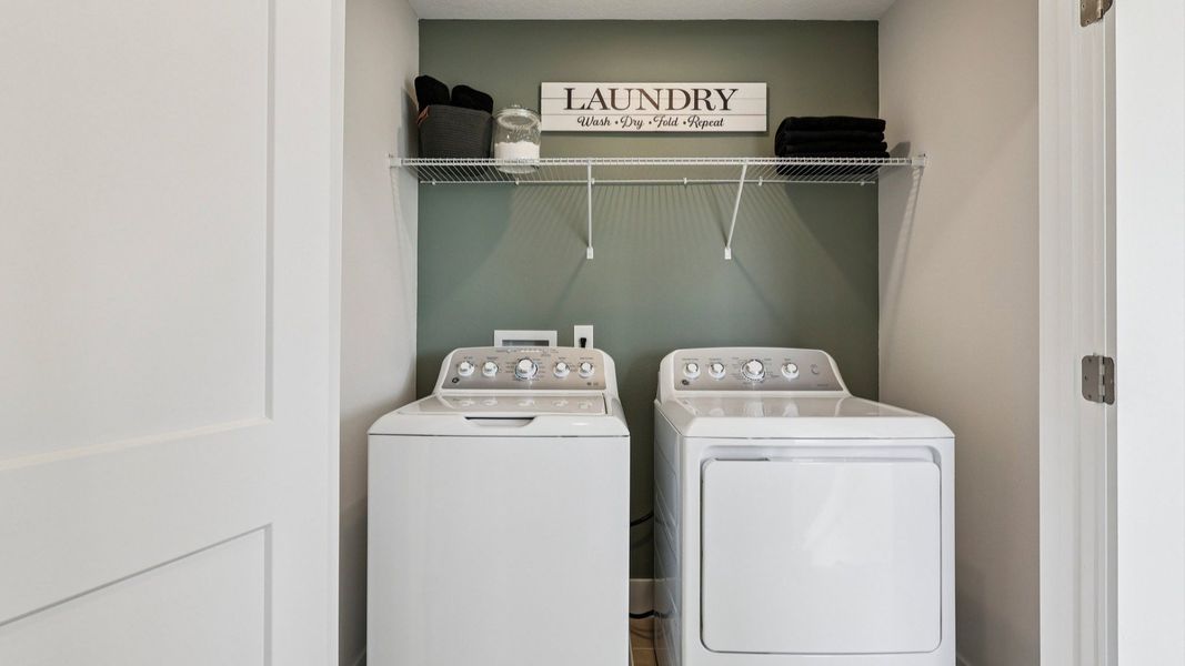 The Mangrove Model Laundry Room at Lakeside at Satilla by DRB Homes in Saint Cloud, FL