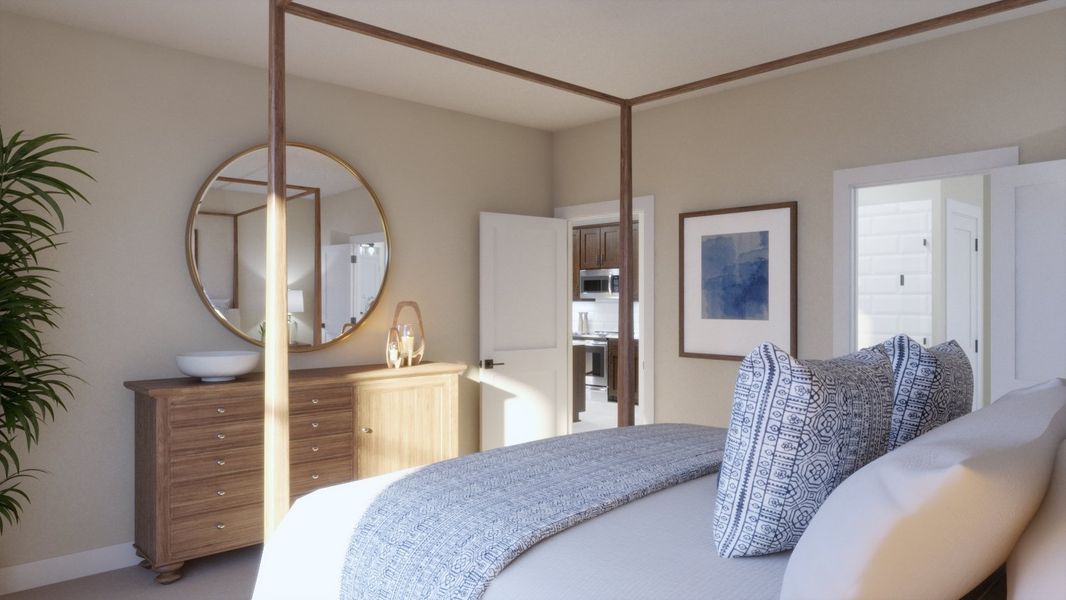 Representative furnished interior of a home built from the 4053 by Risewell Homes in Parkton Square, Kyle (Image 11).