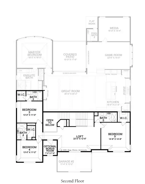 2D floor plan layout for the Grandview by Landon Homes in Lexington Frisco, Frisco, TX (Image 2). 2D floor plan layout for the Grandview by Landon Homes in Lexington Frisco, Frisco, TX (Image 2).