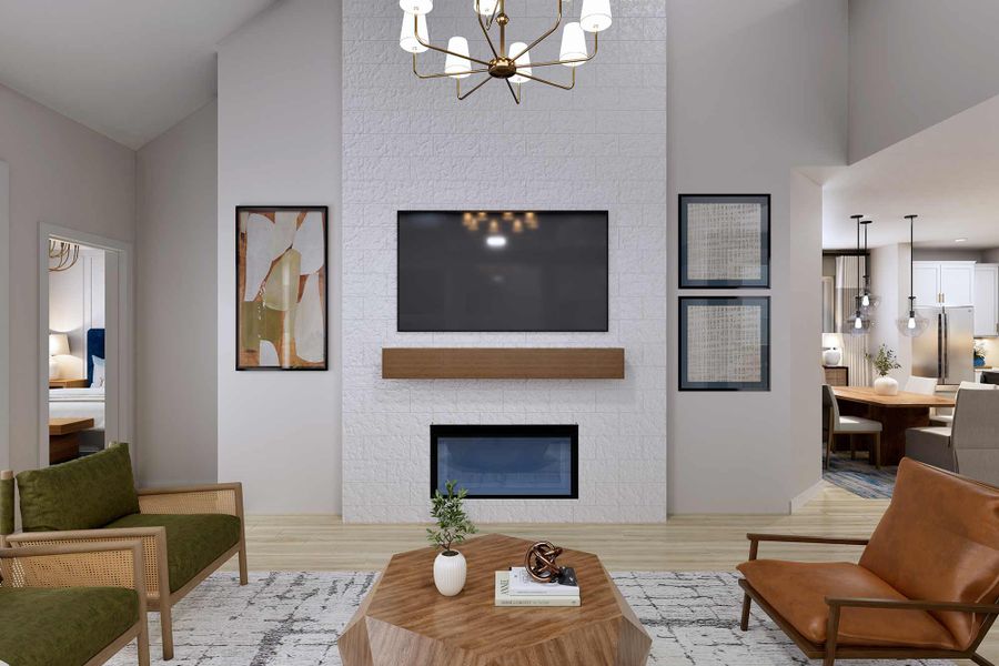 The Wichita Falls - Family Room Optional Fireplace