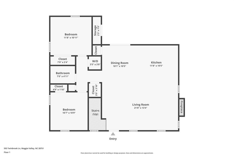 2D floor plan layout of this home in , Maggie Valley, NC (Image 7).