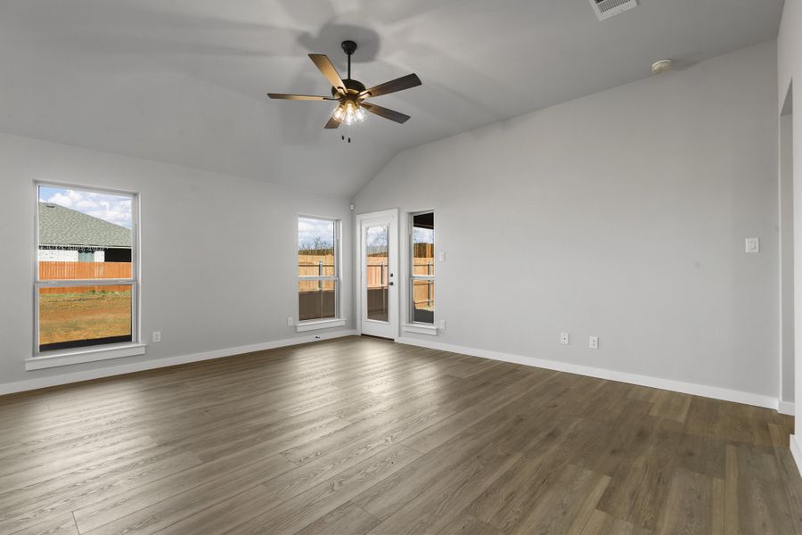 Representative unfurnished interior of a home built from the Sherwood by Cheldan Homes in Sunset Ridge, Keene (Image 47). Representative unfurnished interior of a home built from the Sherwood by Cheldan Homes in Sunset Ridge, Keene (Image 47).