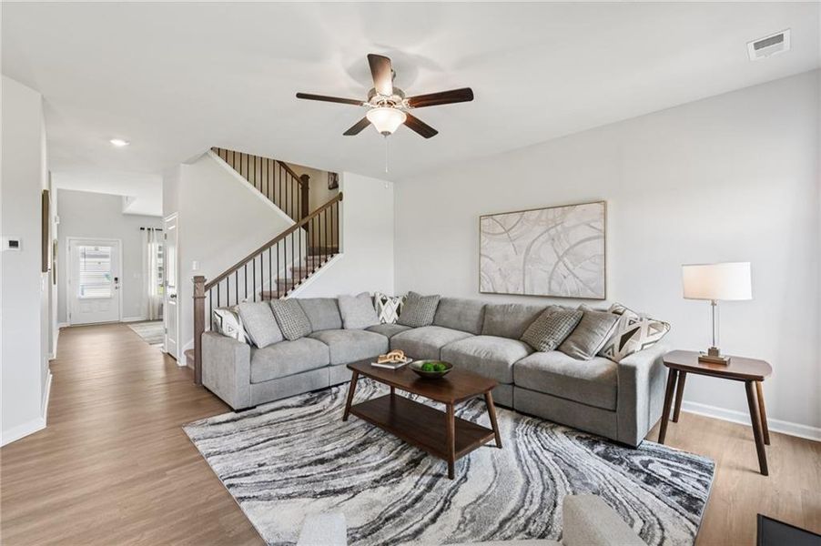 Furnished interior view inside a new home in The Hills at Cedar Creek, Winder (Image 5).