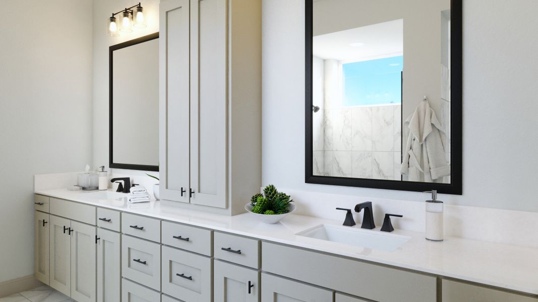 Representative furnished interior of a home built from the Gabriel by Normandy Homes in Hazelwood 40' Series, Frisco (Image 9).