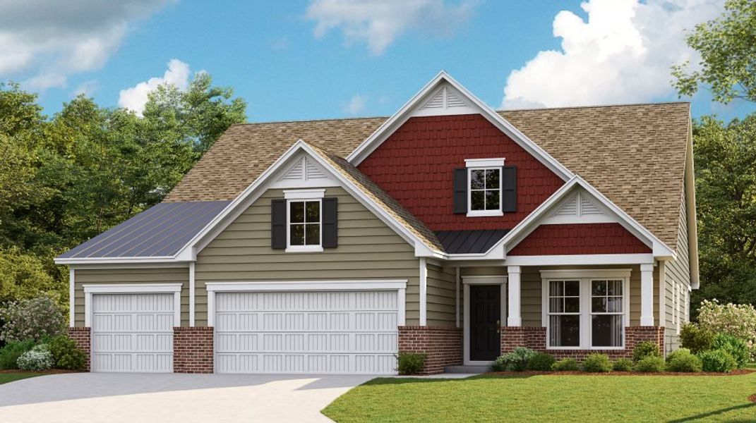 Front exterior of a new home in Roselyn, Lancaster, SC, highlighting curb appeal (Image 1). Front exterior of a new home in Roselyn, Lancaster, SC, highlighting curb appeal (Image 1).