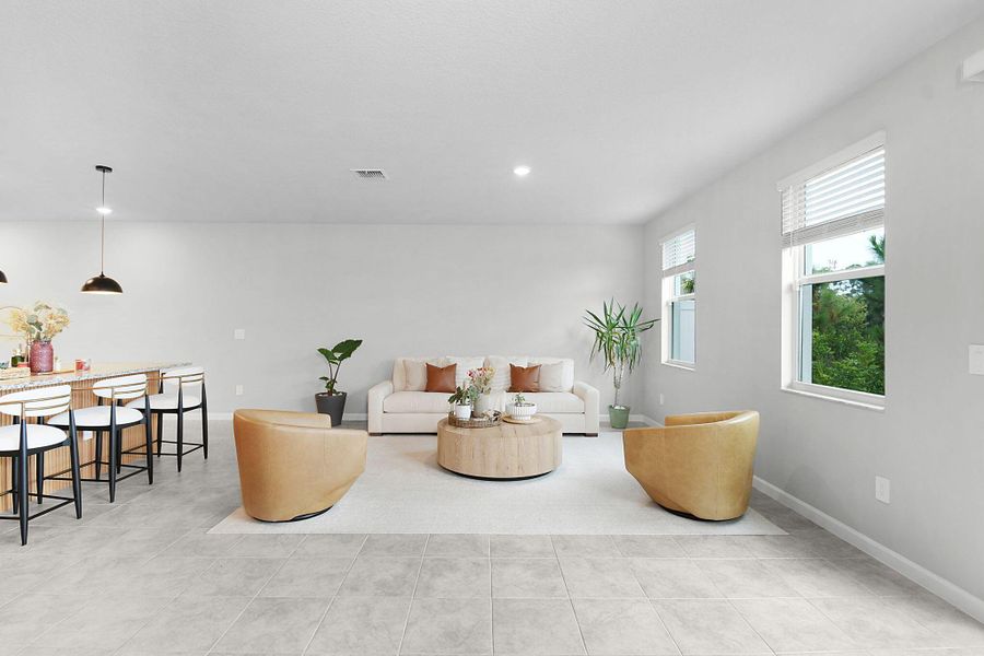 Furnished interior view inside a new home in Edgewater Pointe, Stuart (Image 5).