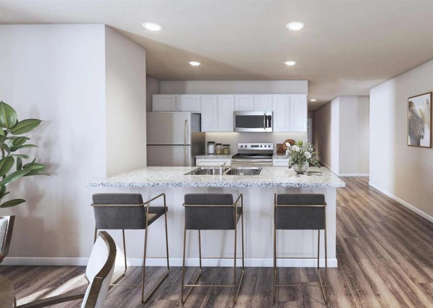 Furnished interior view inside a new home in Whispering Winds, Alvord (Image 6).