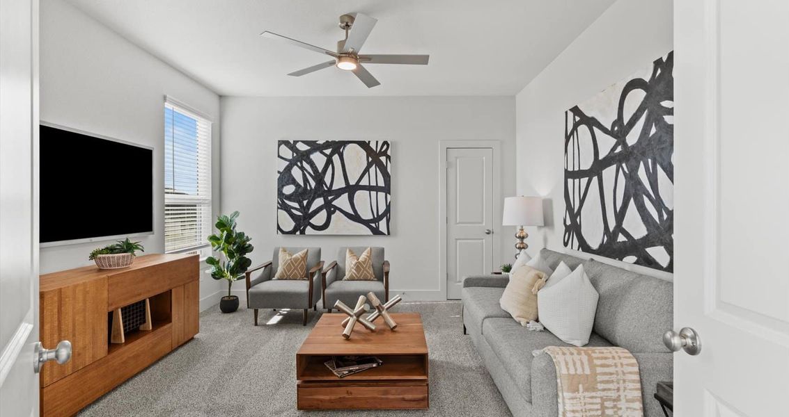 Furnished interior view inside a new home in Sunfield, Buda (Image 10).