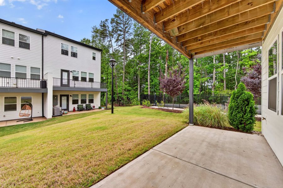 Exterior details and patio area of a home in Archer Row, Charlotte (Image 22). Exterior details and patio area of a home in Archer Row, Charlotte (Image 22).