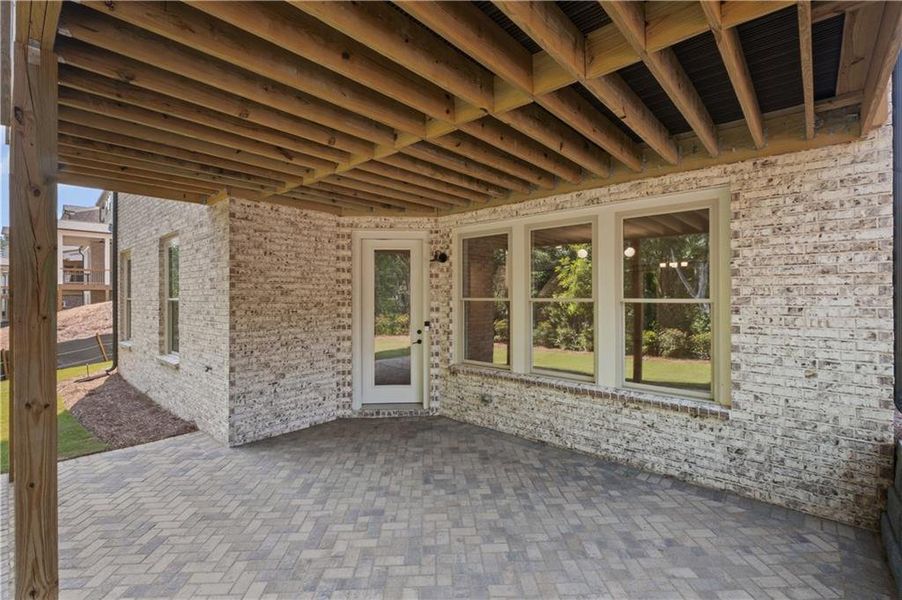 Exterior details and patio area of a home in Laurel View, Suwanee (Image 3). Exterior details and patio area of a home in Laurel View, Suwanee (Image 3).