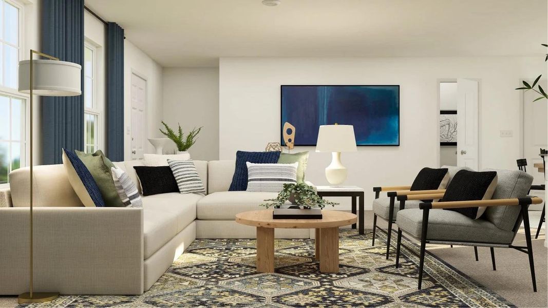 Furnished interior view inside a new home in Plum Creek North: Stonehill Collection, Kyle (Image 7).