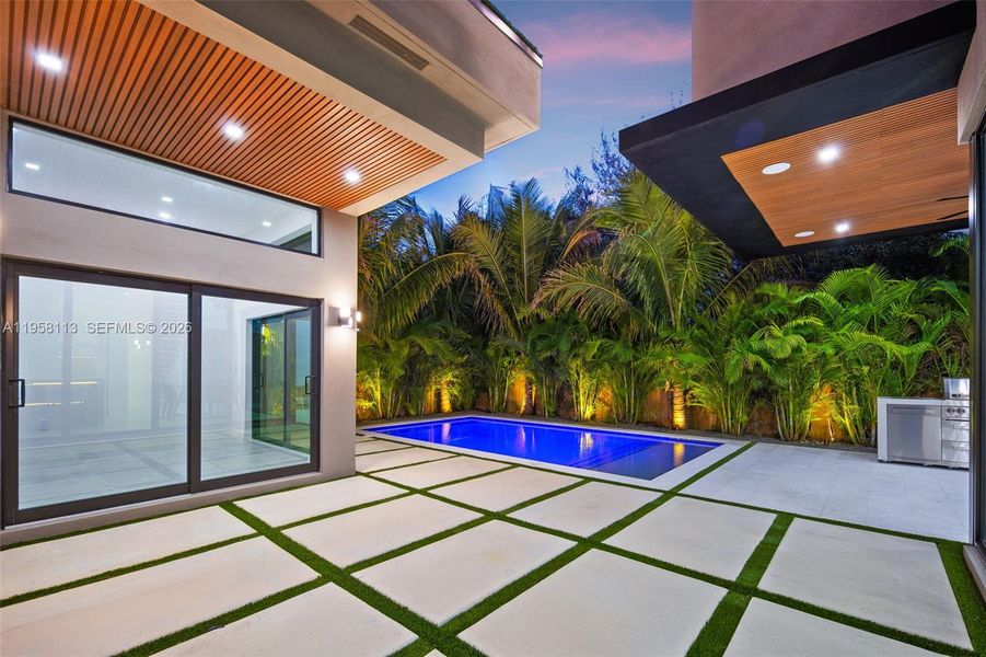 Exterior details and patio area of a home in , Miami (Image 35). Exterior details and patio area of a home in , Miami (Image 35).