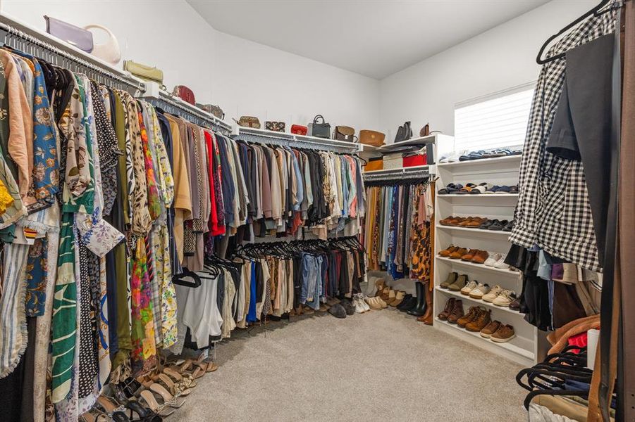 What a huge primary closet!  Plenty of room for everything!