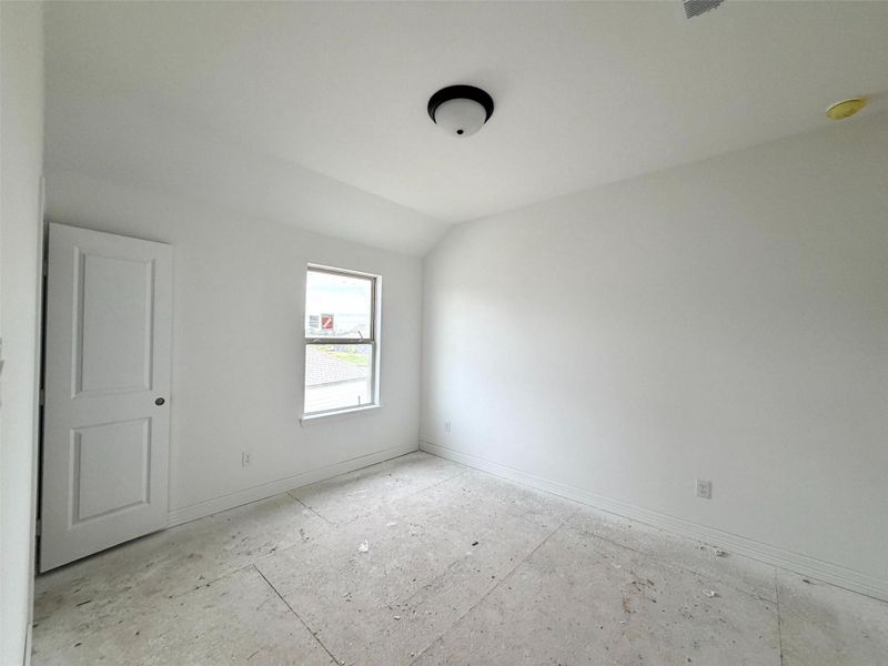 Construction progress - bedroom