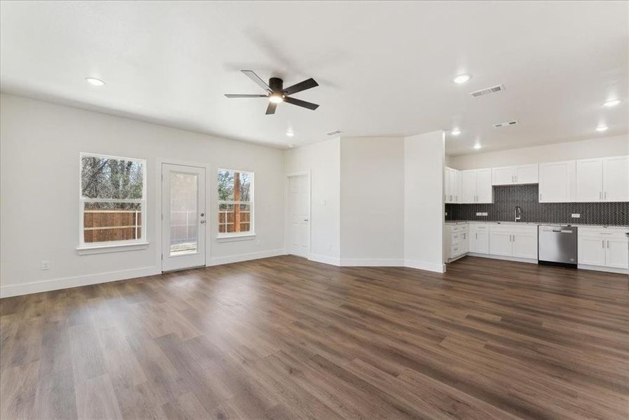 open concept living room