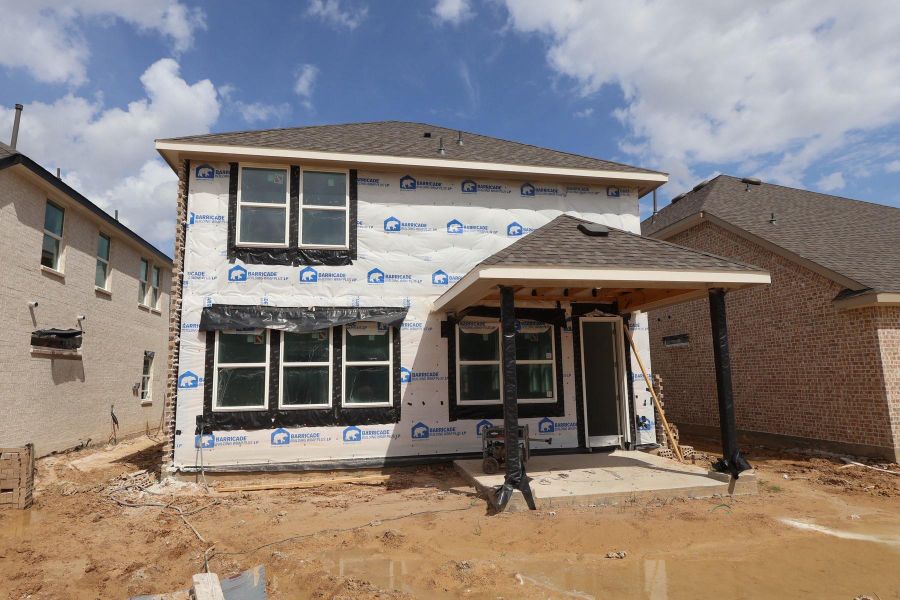 Backyard with covered patio - still under construction!