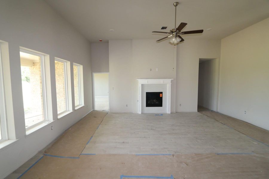Open great room with fireplace - still under construction! Open great room with fireplace - still under construction!