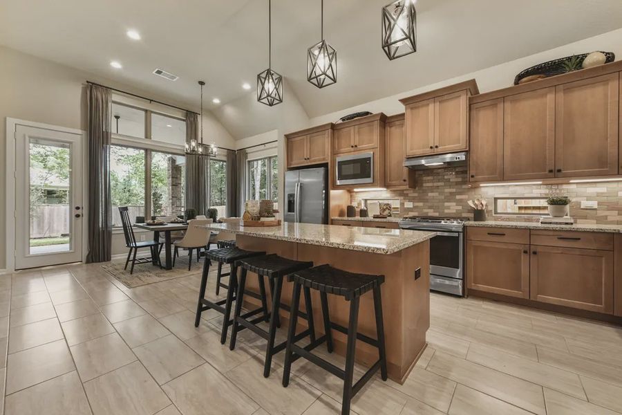Furnished interior view inside a new home in The Woodlands Hills, Willis (Image 8).