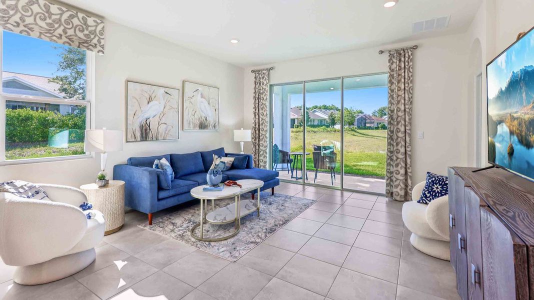 Representative furnished interior of a home built from the Siesta by D.R. Horton in Ocala Preserve, Ocala (Image 3).