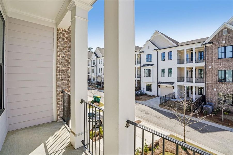Exterior details and patio area of a home in Waterside Condos, Peachtree Corners (Image 3).
