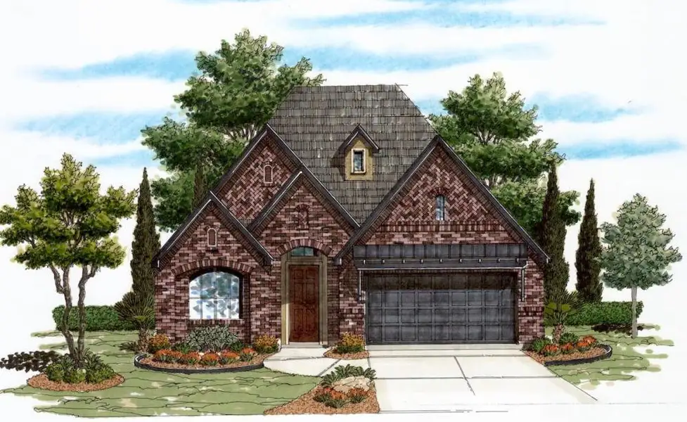Representative rendering of the exterior for the 1977 by Texas Homes (Image 4).