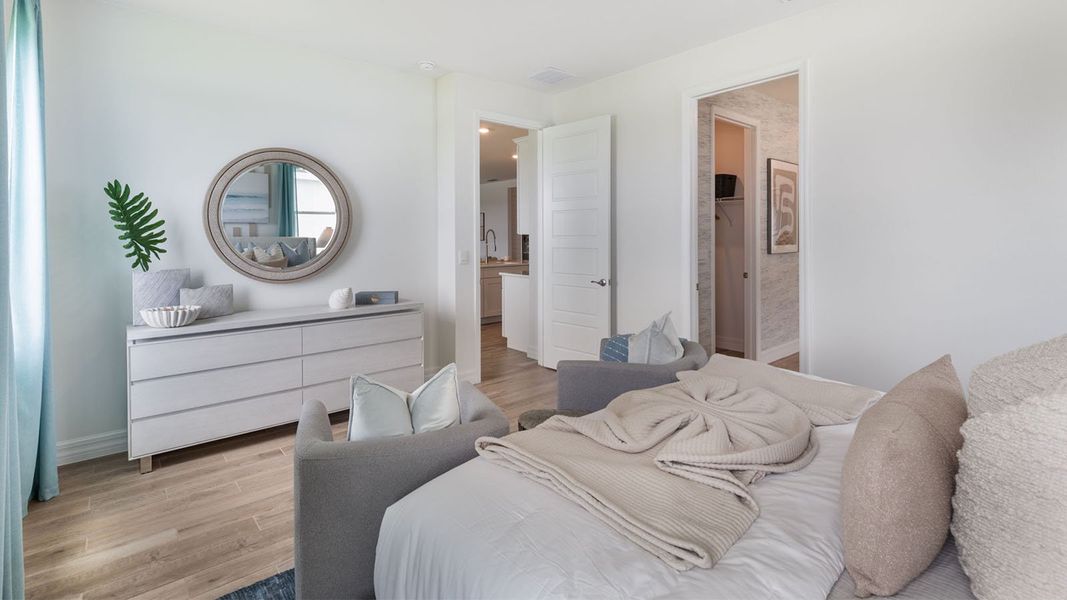 Representative furnished interior of a home built from the DENHAM by D.R. Horton in Lakes of Mount Dora, Mount Dora (Image 24).