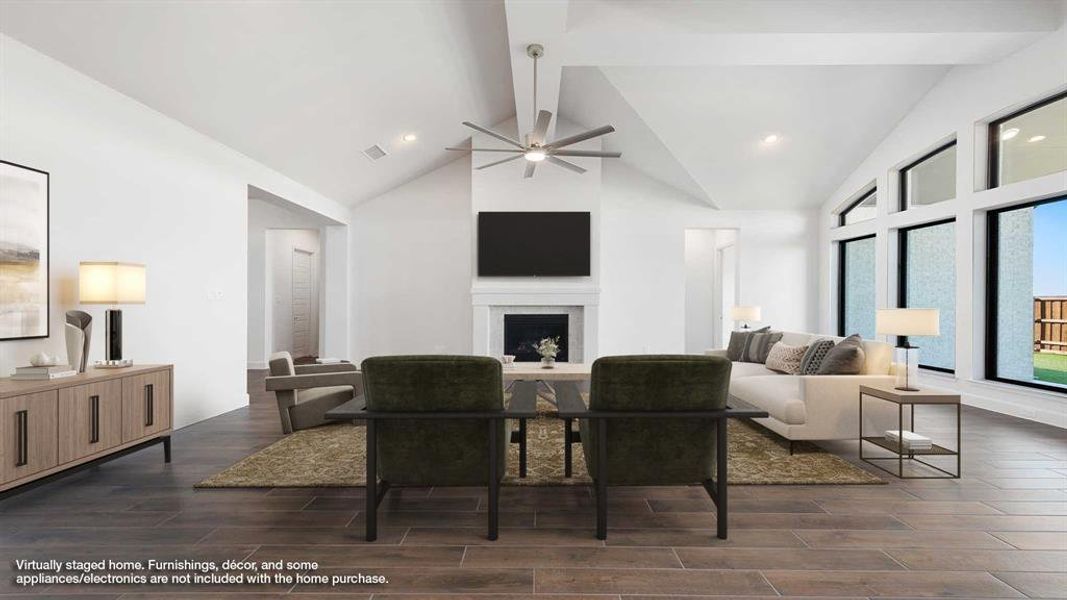 Furnished interior view inside a new home in Myrtle Creek 71', Waxahachie (Image 6). Furnished interior view inside a new home in Myrtle Creek 71', Waxahachie (Image 6).