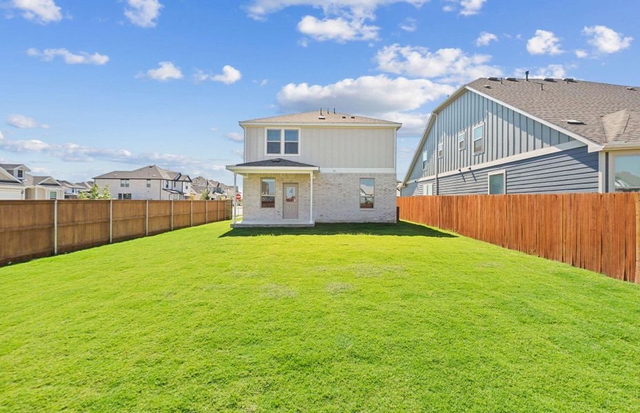 Exterior details and patio area of a home in Santa Rita Ranch, Liberty Hill (Image 4). Exterior details and patio area of a home in Santa Rita Ranch, Liberty Hill (Image 4).