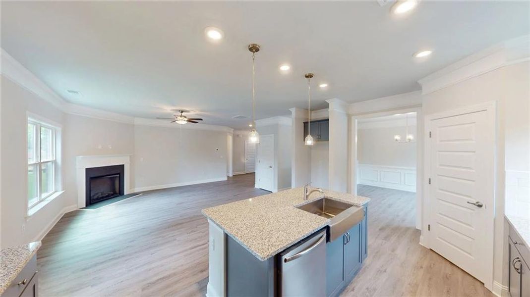 Furnished interior view inside a new home in Mirror Lake at South Harbour, Villa Rica (Image 11).