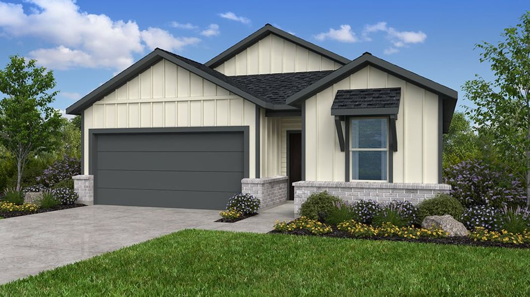 Front exterior of a home in the Hockley Meadows 45s community, located in Hockley, TX (Image 12).