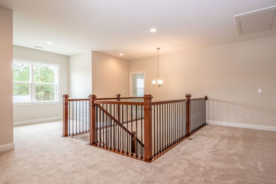 Representative unfurnished interior of a home built from the St Andrews with 3rd Floor Retreat by Greybrook Homes in Edmunds Farm, Clover (Image 34).