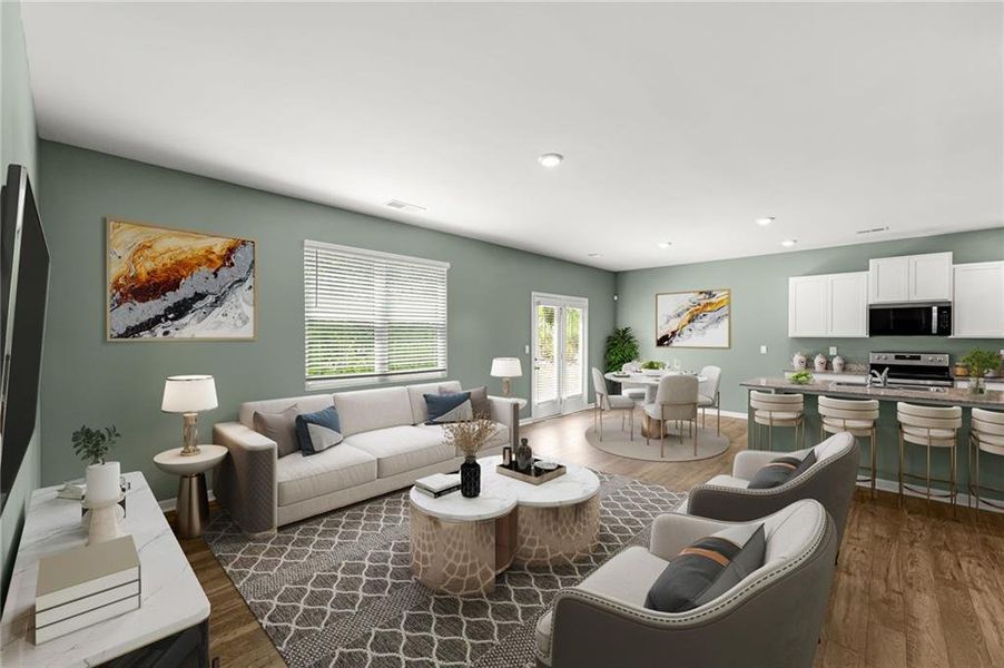 Furnished interior view inside a new home in , Dallas (Image 10).