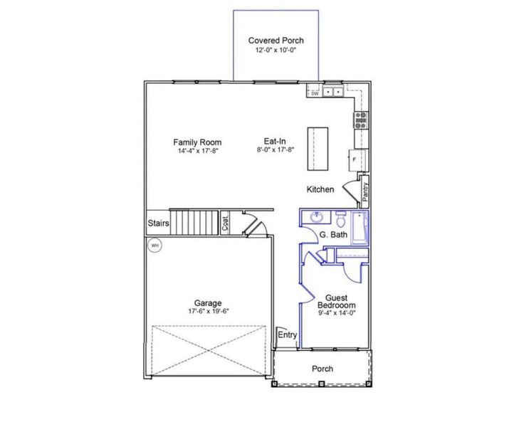 2D floor plan layout of this home in Piper Creek, Newton, NC (Image 3).