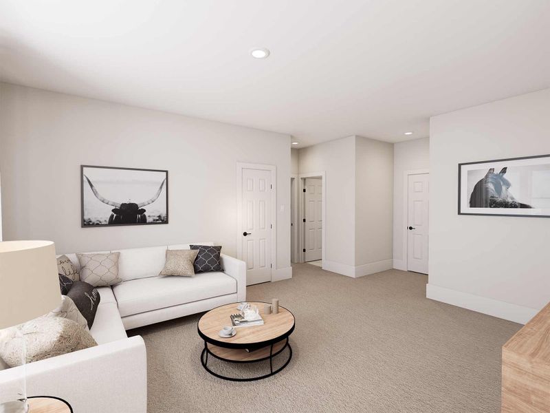 Representative furnished interior of a home built from the The Beacon by David Weekley Homes in Reserve at Park Row, Houston (Image 3).