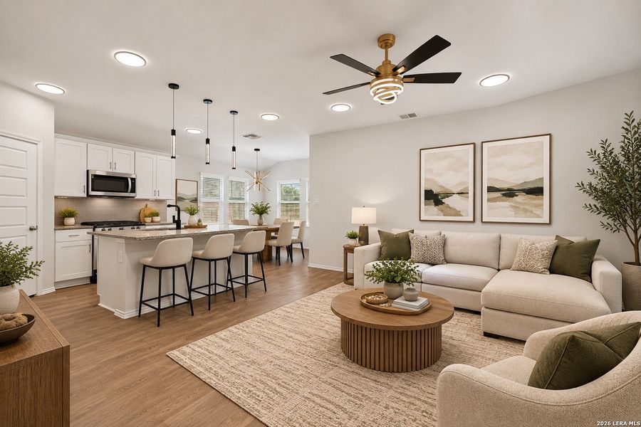 Furnished interior view inside a new home in Saengerhalle Meadows, New Braunfels (Image 24).