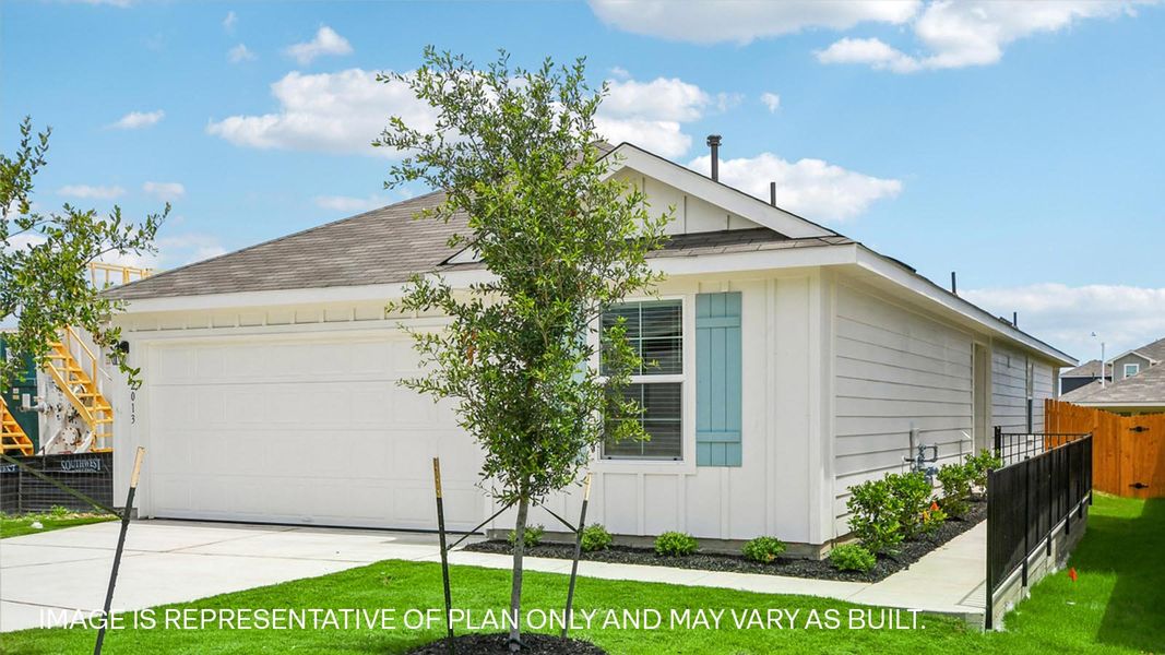 Front exterior of a new home in Durango, Mustang Ridge, TX, highlighting curb appeal (Image 19).