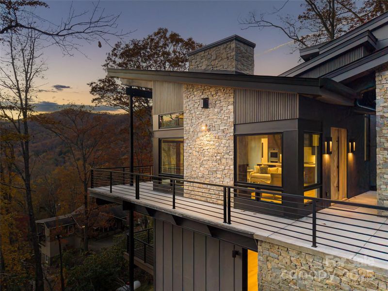 Exterior details and patio area of a home in , Montreat (Image 23).