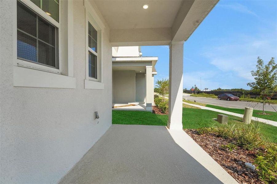 Exterior details and patio area of a home in Crossroads at Kelly Park, Apopka (Image 3). Exterior details and patio area of a home in Crossroads at Kelly Park, Apopka (Image 3).