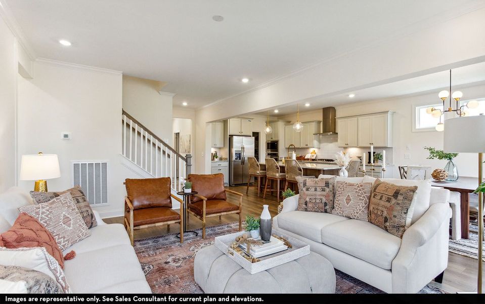 Furnished interior view inside a new home in McCain's Station, Gallatin (Image 10).