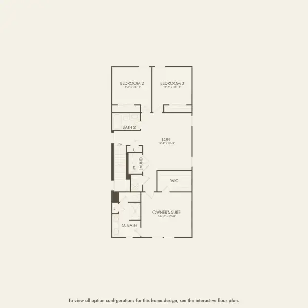 2D floor plan layout for the Haddock by Pulte Homes in Crescent Ridge, Apopka, FL (Image 3).