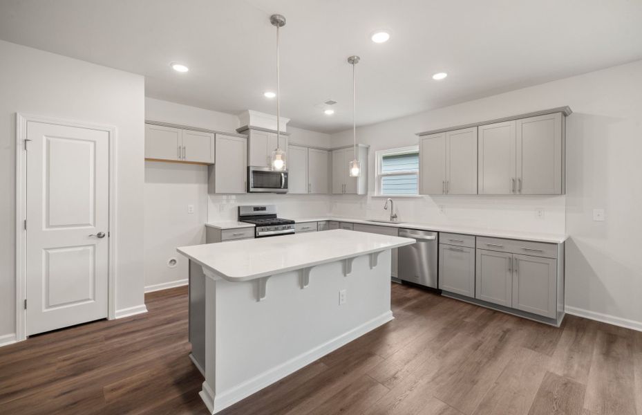 Furnished interior view inside a new home in Exchange at 401, Raleigh (Image 8).