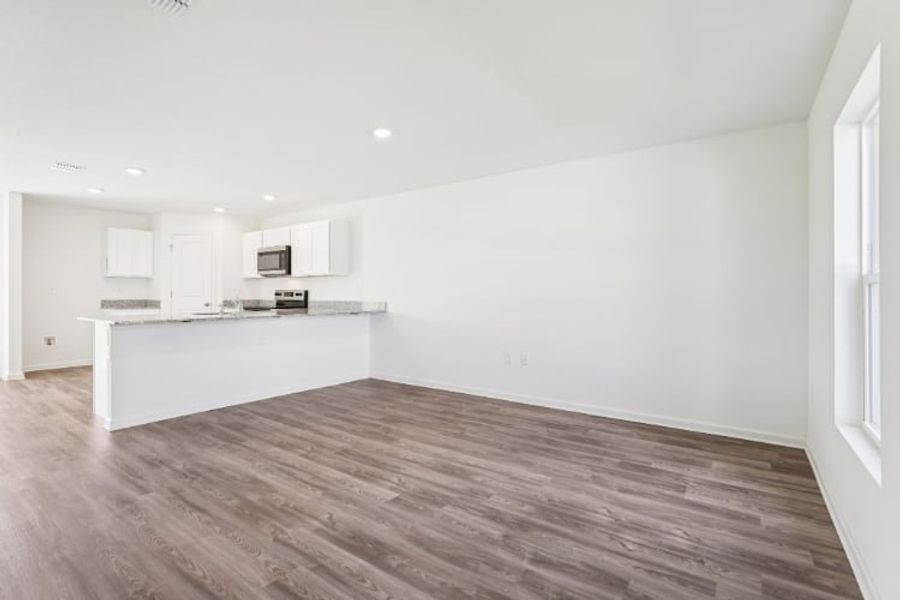 A large empty kitchen.