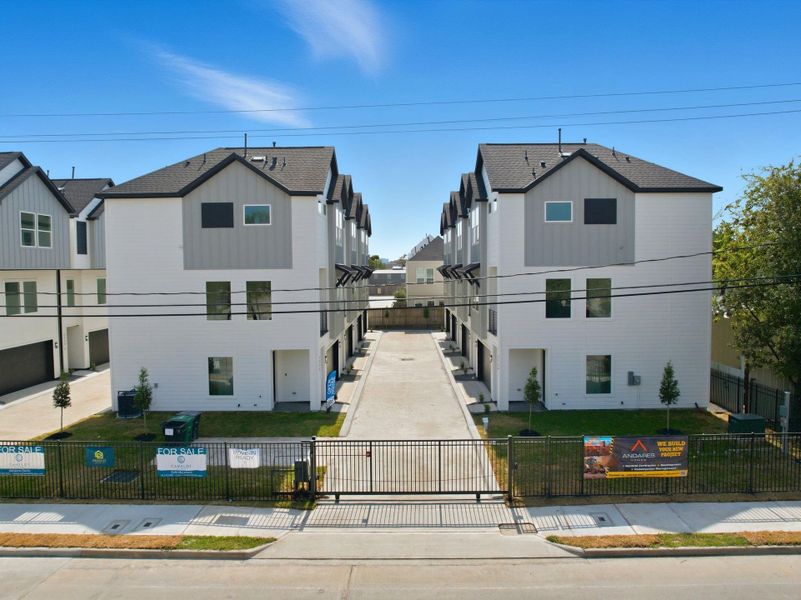 Front exterior of a new home in Hammerly Blvd, Houston, TX, highlighting curb appeal (Image 1). Front exterior of a new home in Hammerly Blvd, Houston, TX, highlighting curb appeal (Image 1).