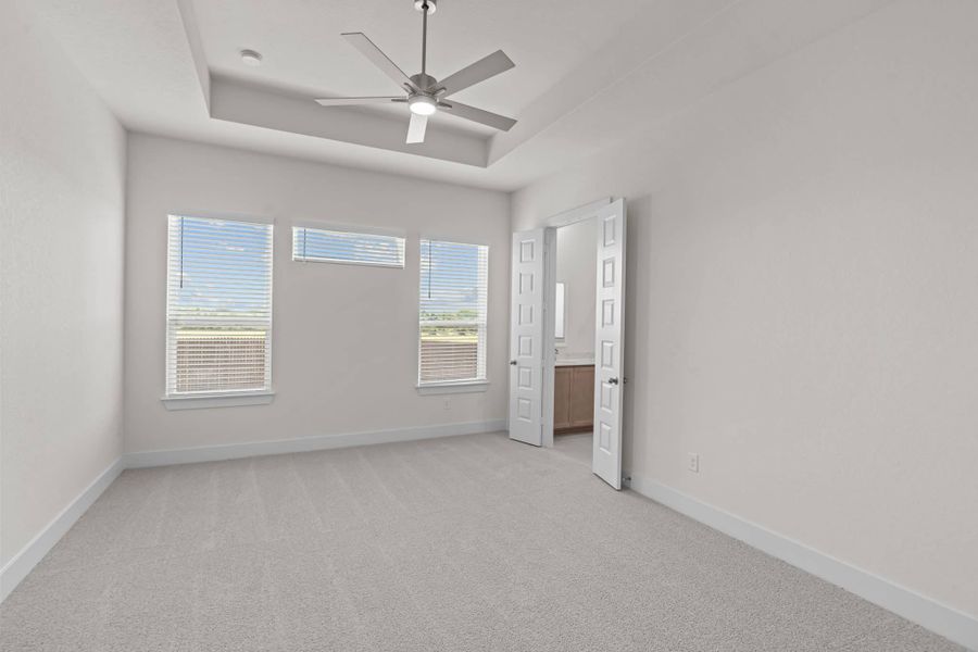 Representative unfurnished interior of a home built from the Maddie by Chesmar Homes in Stillwater Ranch, San Antonio (Image 9).